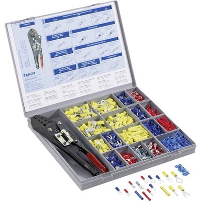 TE Connectivity 725923 Quetschverbinder-Sortiment 0.205 mm² 2.50 mm² Rot, Blau,
