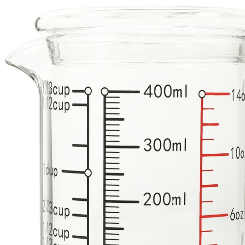 Glass Measuring Cup Liquid Graduated Multi-purpose with Lid Measurement Cups - Picture 4 of 12