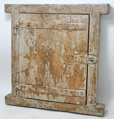 Antique Wooden Wall Décor Small Window Original Old Hand Crafted New Painted - Picture 3 of 6