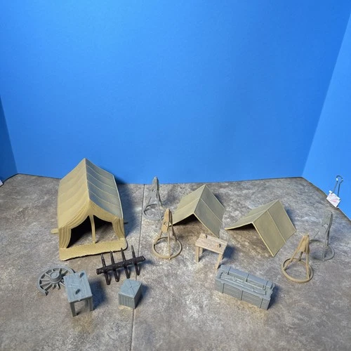 Vintage Marx Blue & Gray Civil War playset Tents And accessories