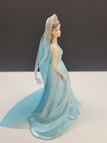 Hallmark 2019 Blue Chiffon Fashion Barbie Porcelain KOC Keepsake Xmas Ornamt - Picture 2 of 5