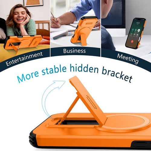 Custodia per iPhone 17 Pro Max con anello girevole e coperchio: supporto cellulare e protezione fotocamera* - Foto 6 di 25