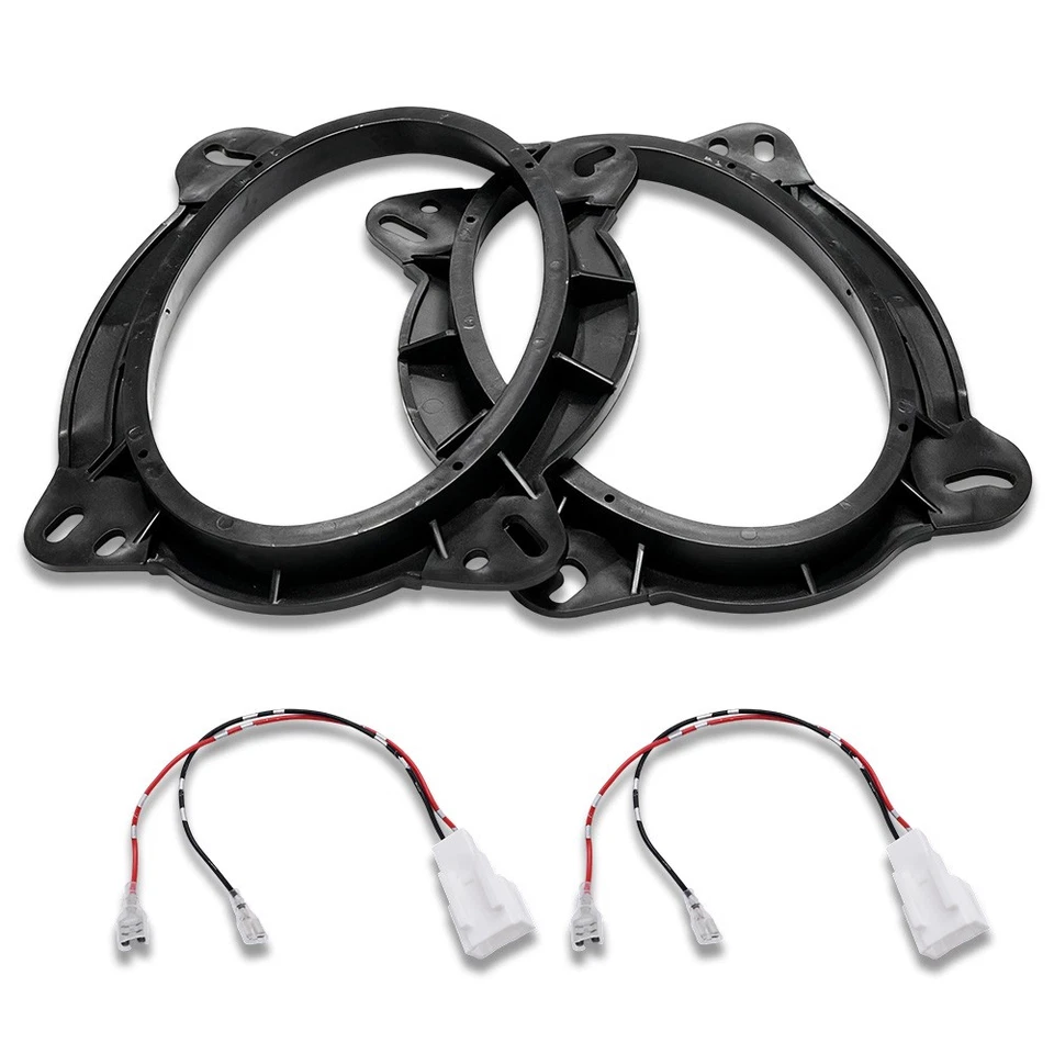 2 件适用于丰田 4Runner 雷克萨斯 RX 6X9 英寸前门扬声器适配器支架带线束 — 第 2/4 张图片