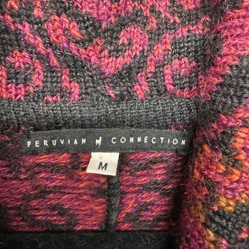 Peruvian Connection Damen Alpaka Wolle schwere Strickjacke Pullover Größe Medium - Bild 4 von 10
