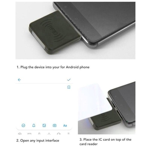 Portable Type C NFC Card Reader for 125KHz Mobile Phones Compatible Devices - Picture 8 of 12