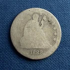 1888 S Seated Liberty Quarter San Francisco 90% Silver