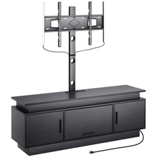 Sleek TV Stand 52in with Hidden Wiring Mount for 75in Screen Height Adjust