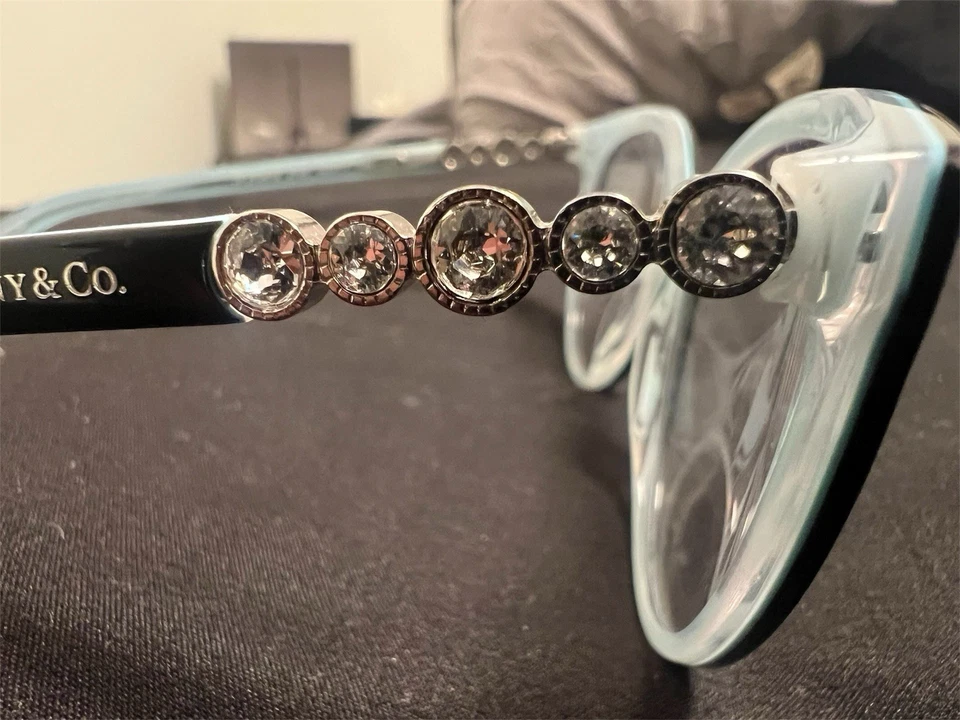 Tiffany & Co. Women's Eyeglasses Frames TF 2109 H B 8193 Black/Blue, 53-17-140 - Image 2 of 4