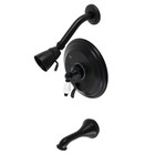 Kingston Brass KB3630.PL Restoration Tub and Shower Trim Package - Black