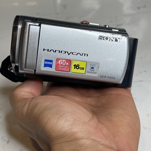 SONY DCR-SX63 Handycam Digital Video Camcorder Compact/Sleek/Shiny Silver TESTED - Picture 15 of 17