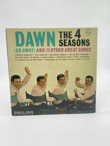 THE FOUR SEASONS DAWN GO AWAY AND 11 OTHER GREAT SONGS 12" LP VG VINYL RECORD - Picture 1 of 4