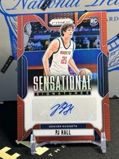 2024-25 Prizm Basketball PJ Hall Sensational Signatures Red /99 SS-PJH RC Denver