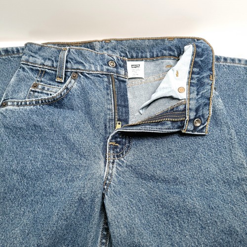 NWOT Vintage 90s Levis Orange Tab 550 Relaxed Jeans Youth 11 Slim 23x25 Snap Med - Picture 6 of 8