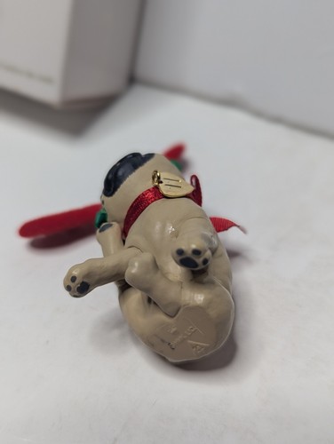 Hallmark Keepsake Ornament Puppy Love Pug Antlers Dog 2011 Series - Picture 4 of 5