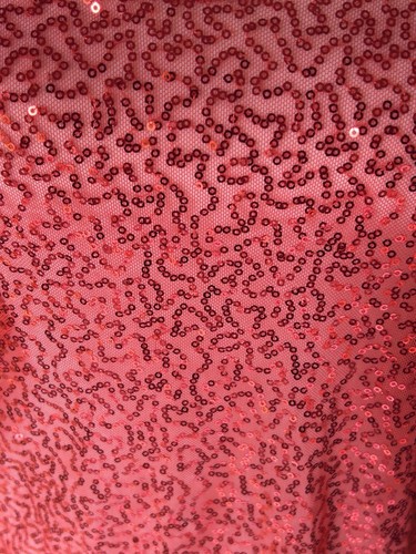 Camiseta sin mangas túnica grande naranja rojo lentejuelas transparente sin mangas elástica sirena Swiftie - Imagen 2 de 9