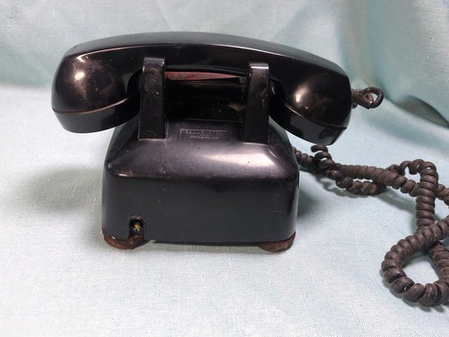 Vtg 1950s Western Electric Bell System Model 500 C/D Rotary Desk Black Telephone - Picture 11 of 12