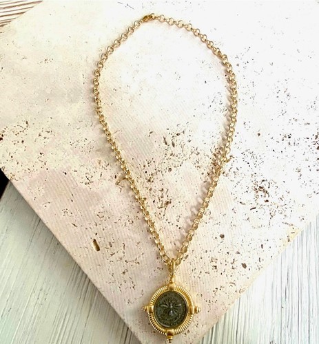 Collar de monedas de abeja francesa hecho a mano VB & Co - Imagen 8 de 11