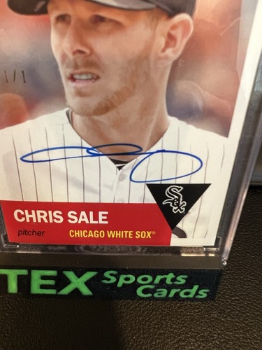 2016 Topps Archives Signature Series Chris Sale Auto 1/1 White Sox MVP - Picture 2 of 4