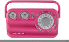 Studebaker Pink SB2003 Retro AM/FM Aux-in Radio