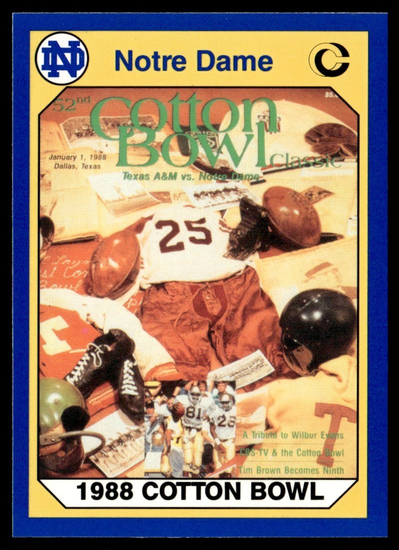 1990 Collegiate Collection Notre Dame 1988 Cotton Bowl #59 Football Card