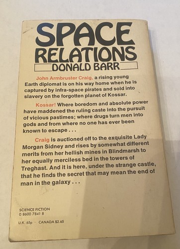 Space Relations by Donald Barr Vintage Science Fiction Paperback, UK 1976 1st VG - Picture 5 of 7