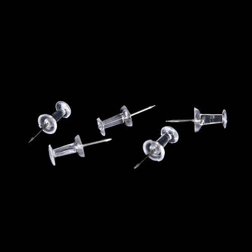 High 40 Pcs Transparent Push Pins Notice Board Map Thumb Tacks Point Bulleti _si - Zdjęcie 2 z 11