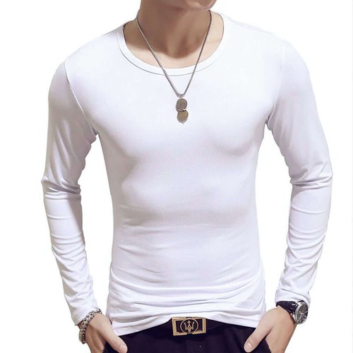 Lässiges Langarm Herren Thermoshirts Rundhals Sport T-Shirt Basisschicht Oberteil - Bild 5 von 14