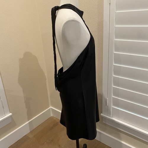 Miss Selfridge Halter Mini Abito Nero Senza Schienale Taglia 10 - Foto 5 di 10