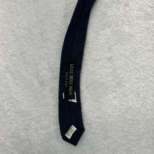Links Men’s Wear Navy Blue Men’s Skinny Necktie 1.75”x 54” 100% Wool - Bild 3 von 11