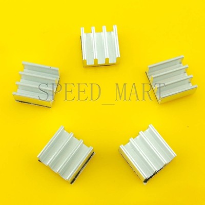 5pcs Efficient Adhesive Aluminum Cooling Heat Sink for Memory Chip IC 5pcs Efficient Adhesive Aluminum Cooling Heat Sink for Memory Chip IC