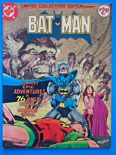 VTG 1977 DC COMICS BATMAN Limited Collector’s Edition Neal Adams Oversize VF+ NR