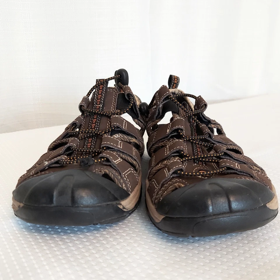 Sandalias de Senderismo Skechers Niños Talla 3 Zapatos Ventilados Marrón Imitación Cuero Niño Foto 3 de 4