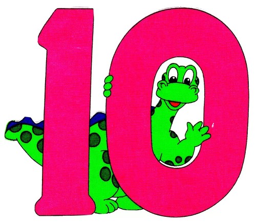 dinosaur number fabric applique iron on #10 not embroidered 5 inch new - Picture 2 of 2