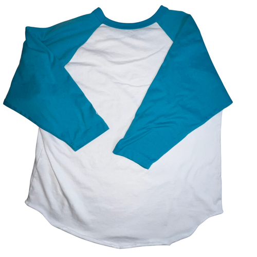 Camiseta de Béisbol Rawlings Adulto XL Papá Camiseta Azul Manga Raglán Clásica Retro Top - Imagen 7 de 11