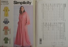 Simplicity 9603 - Women's Caftans and Wraps