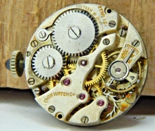 Vintage Lenox 16 jewel 2 adjustment wrist watch movement with dial and crown