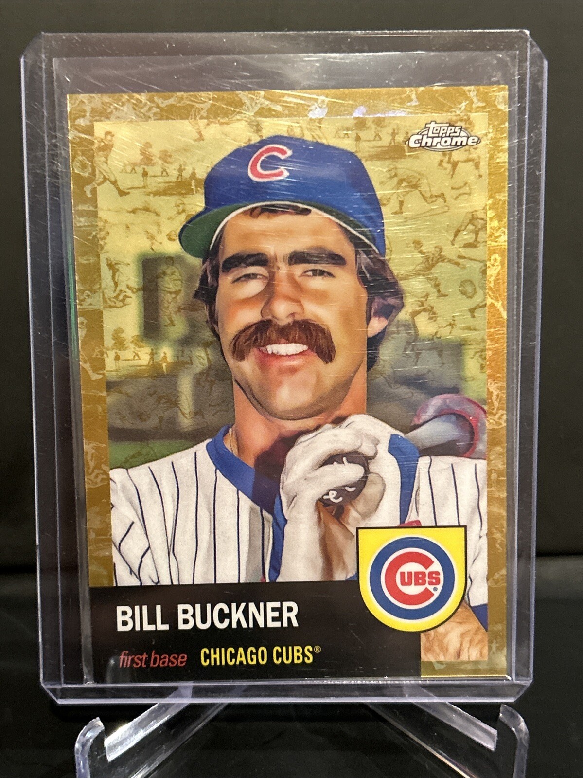 2022 Topps Chrome Platinum Anniversary Bill Buckner Gold Toile Refractor /50