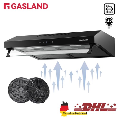 GASLAND Dunstabzugshaube 60 cm Umluft Abluft 333 m³/h Unterbauhaube abzugshaube