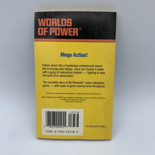 Worlds of Power Series #1 Blaster Master F. X. Nine 1990 Nintendo Paperback Book - Picture 3 of 7