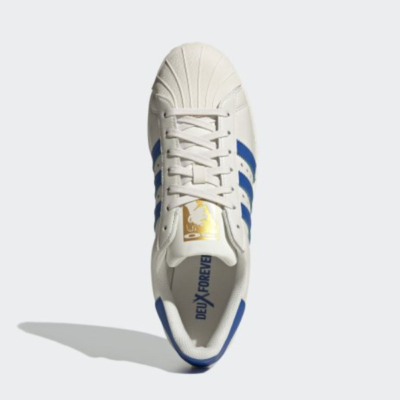 ◆adidas◆ Superstar 80s Deux Cream Blue IF6292 Adidas Superstar 80s Deux Leather Shoes 'Cream/Blue