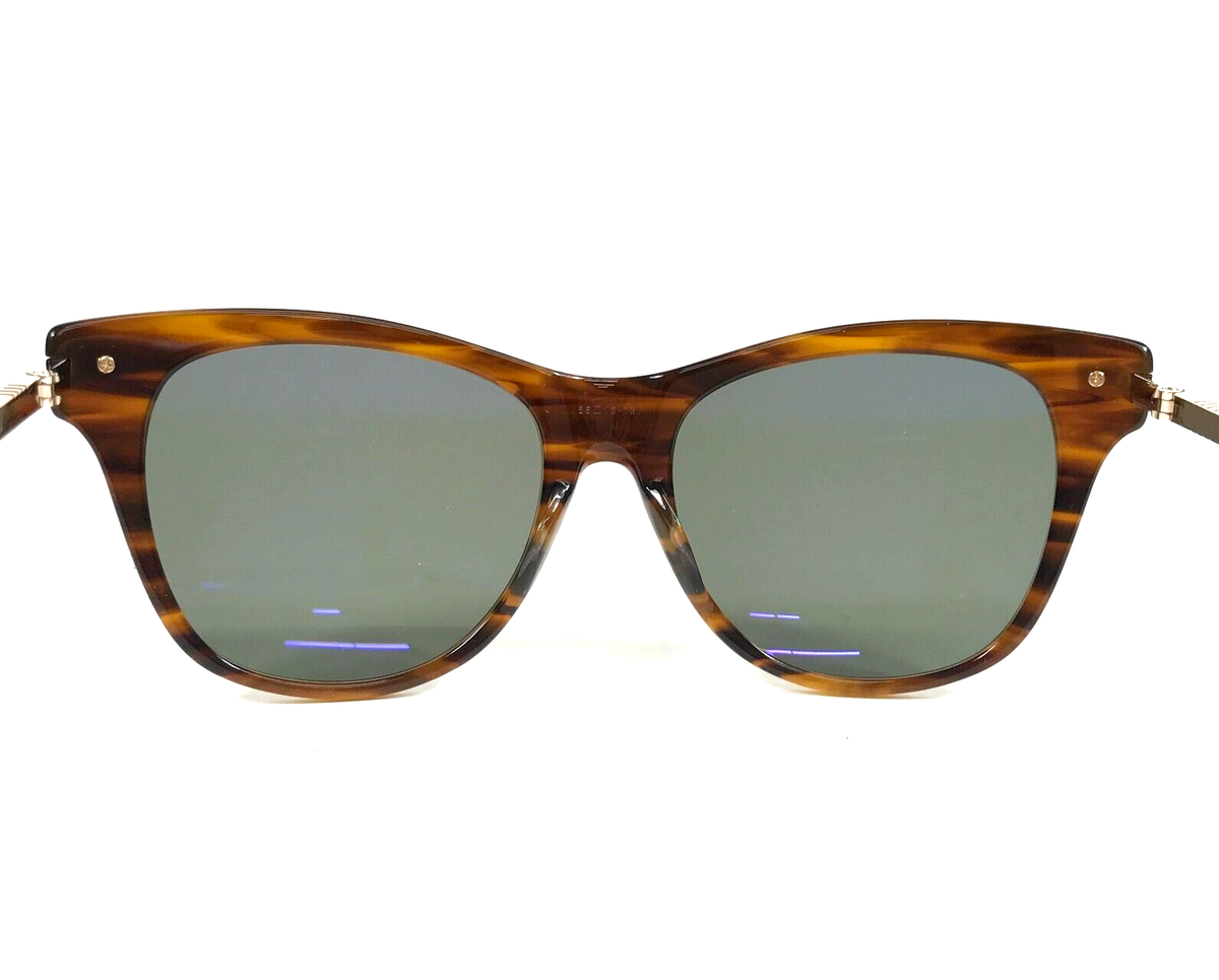 NEW! THOM BROWNE Sunglasses tb 506 $750 Thom Browne Sunglasses TB-506-BWLT-GLD-56 Striped Brown  main image 3