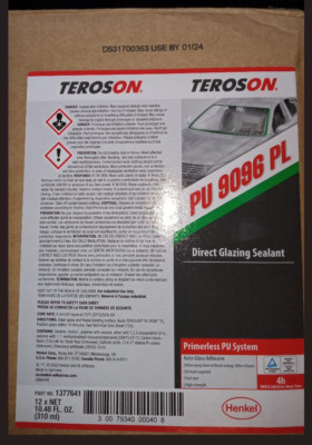 LOCTITE TEROSON PU 9096 PL 310ml Auto Glass  Direct Glazing Sealant 1377641
