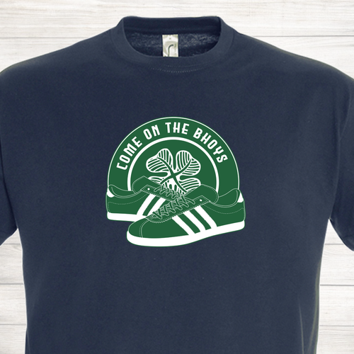 Celtic FC Gazelles Come on The Bhoys The Hoops The Celts Top Trainer T Shirt - Picture 8 of 15