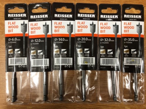 Reisser, flache Holzbohrer, 6 mm - 38 mm. - Bild 1 von 3