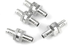 4 Pcs 12mm 1/2" Fuel Non-Return One Way Check Valve Petrol Diesel Oil Aluminum