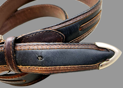 4 Vintage Boho Hippie 70s Leather Belts Unique Lot Unisex 35-40" Great Condition - Picture 13 of 23