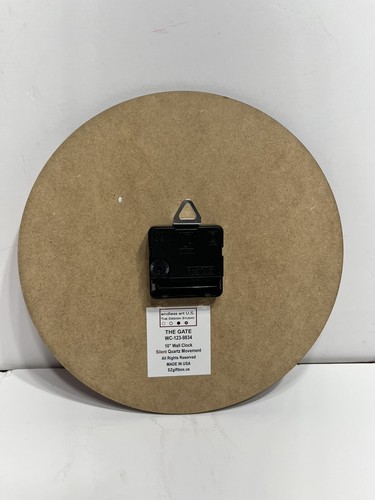 Wall Clock The Gate 10” Round Quartz Movement Ecoration By Endless Arts Us - Picture 2 of 10