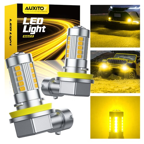 YELLOW LED Fog Light Bulbs H11 High Power Lamps 3000K Foglight Bulbs H8 Kit 6GEC - Picture 13 of 18