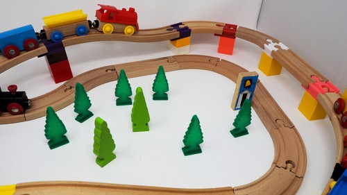 Adaptador de vía de tren compatible con Duplo y pista de madera inc. Brio Bigjigs etc. - Imagen 10 de 26
