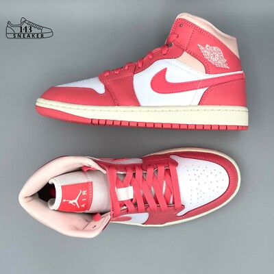 Nike Jordan 1 Mid Sneaker Rosa Damen Damenschuhe Mädchen  Turnschuhe